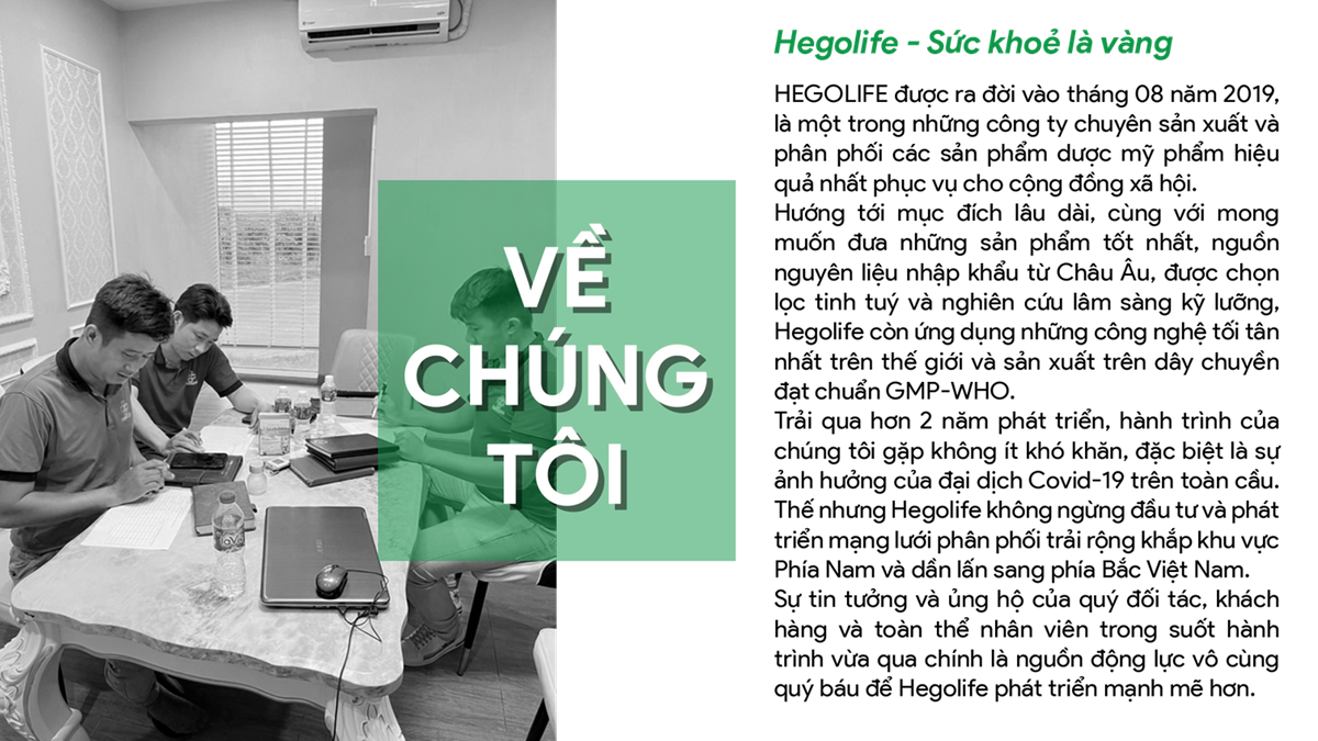 Hegolife luôn tập trung phát triển chất lượng sản phẩm